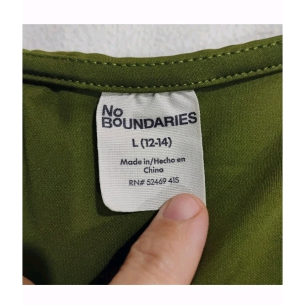 No Boundaries Olive Green Tank Top - Picture 2 of 7
